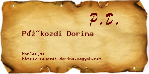 Pákozdi Dorina névjegykártya